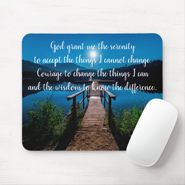 Serenity Prayer Mouse Mat (With Mouse)