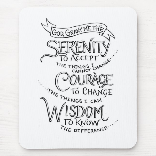 Serenity Prayer Mousepad (Front)