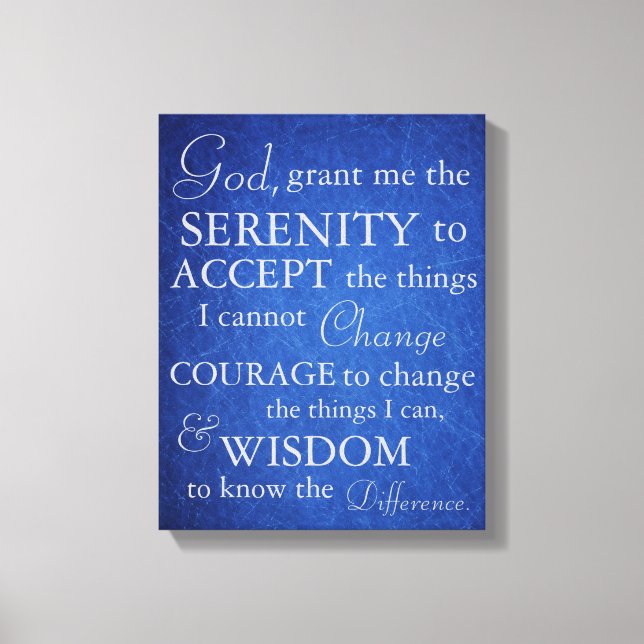 Serenity Prayer on Canvas Print (Front)