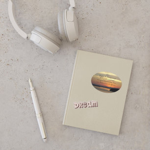 Serenity Prayer Orange Seacape Sunset  Oval Sticker