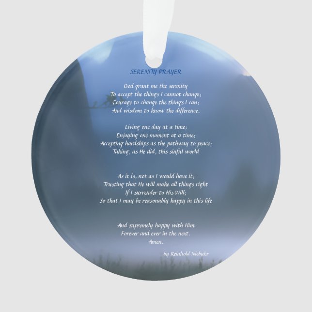 Serenity Prayer Ornament (Front)