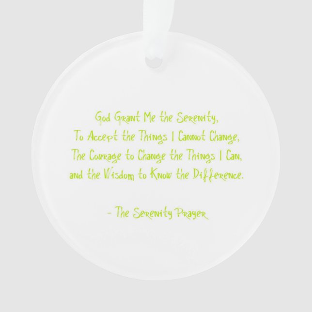 Serenity Prayer Ornament (Front)