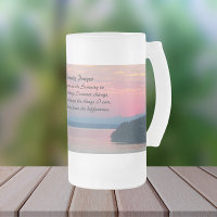 Serenity Prayer Pink Seascape Sunset