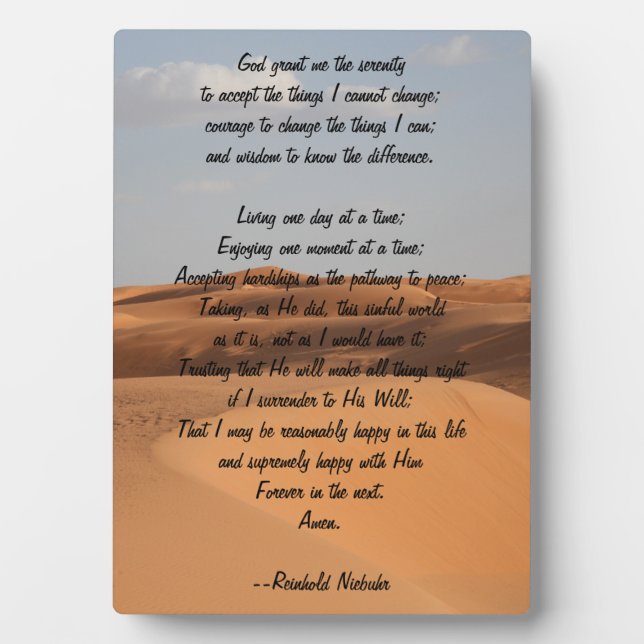 Serenity Prayer Plaque (Front)