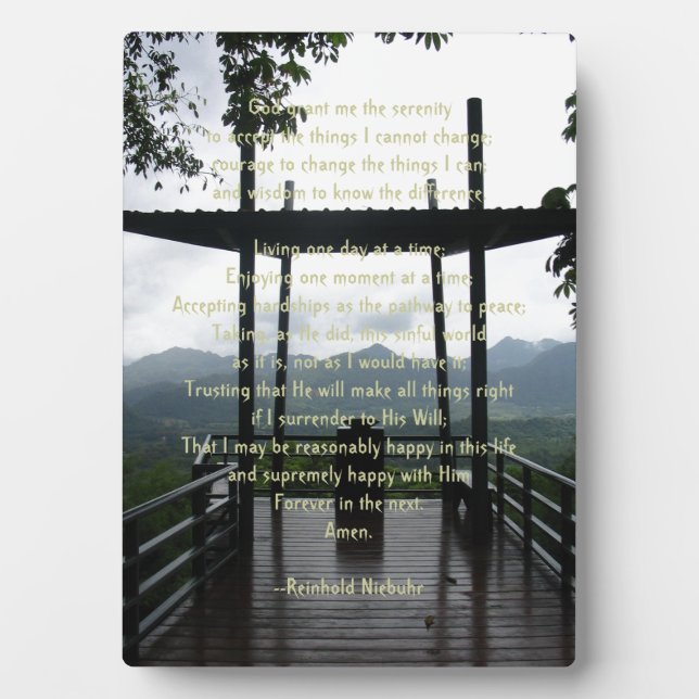 Serenity Prayer Plaque (Front)