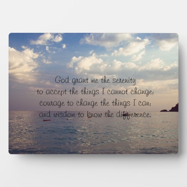 Serenity Prayer Plaque (Front)