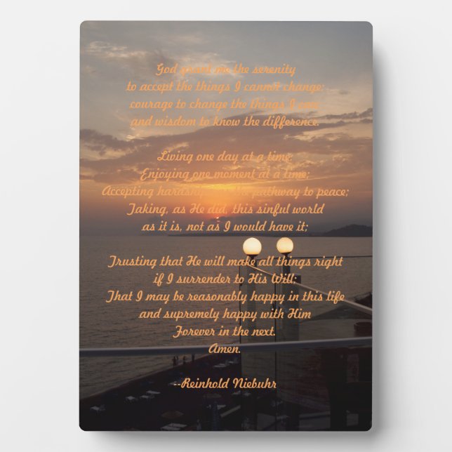 Serenity Prayer Plaque (Front)