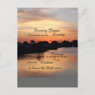SERENITY PRAYER POSTCARD
