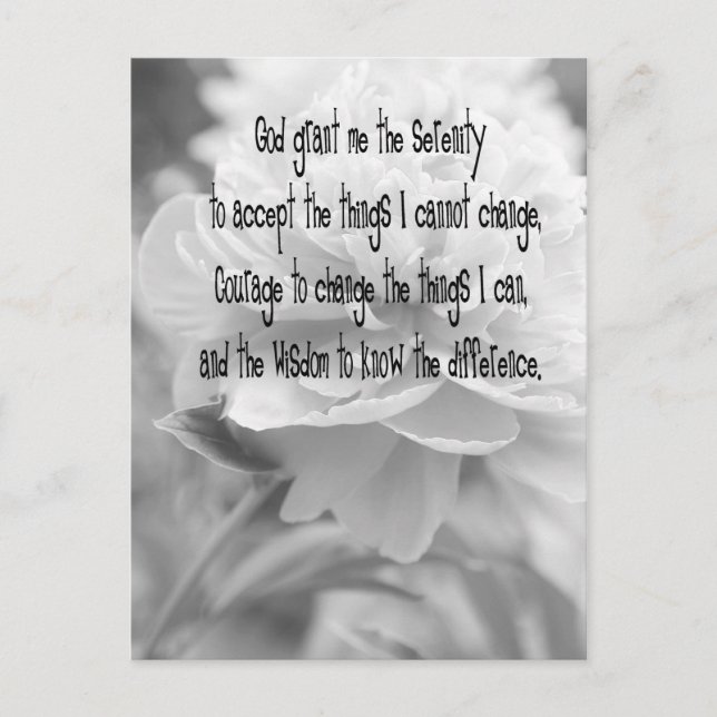 Serenity Prayer Postcard (Front)