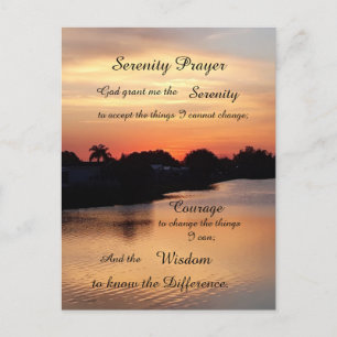 SERENITY PRAYER POSTCARD