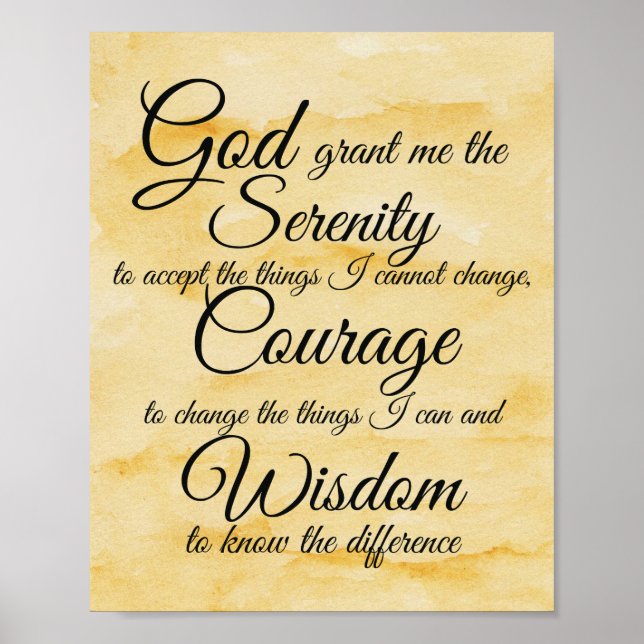 Serenity Prayer poster (Front)