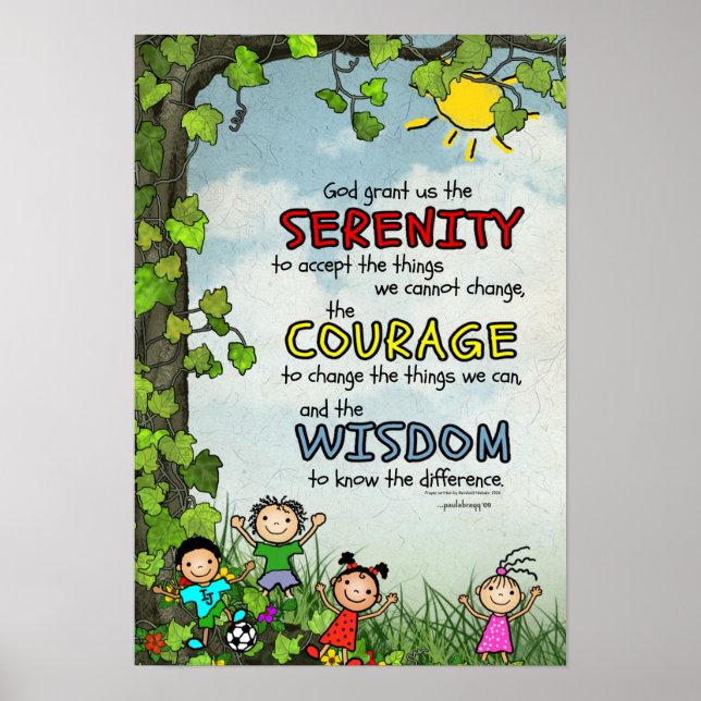 Serenity Prayer Poster (Front)