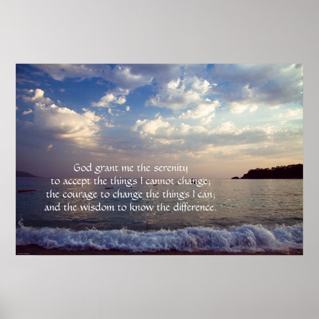 Serenity Prayer Poster (Front)