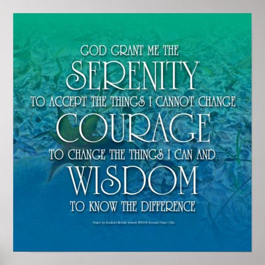 Serenity Prayer Poster | Zazzle.co.uk