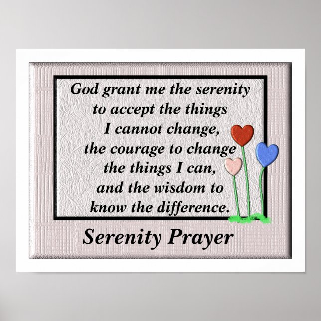 Serenity Prayer Poster (Front)