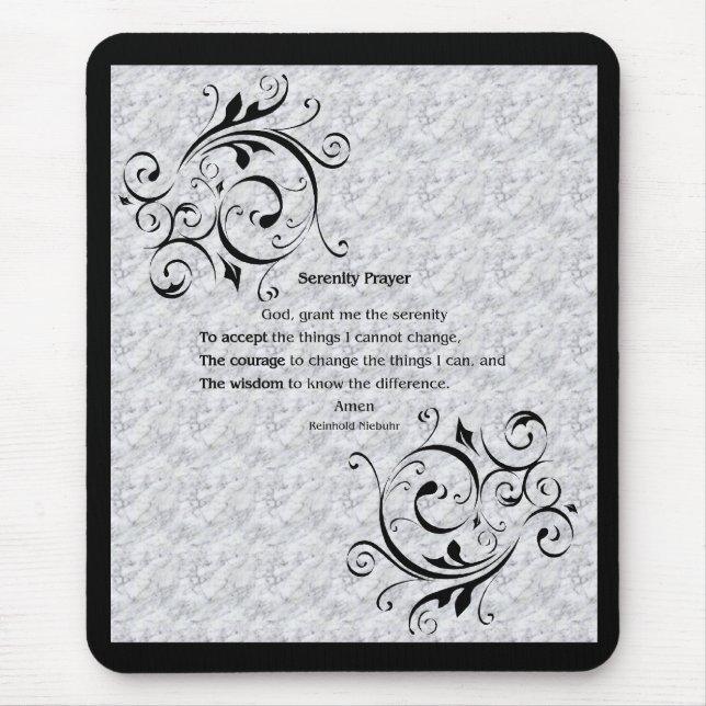Serenity Prayer Poster Mouse Mat (Front)