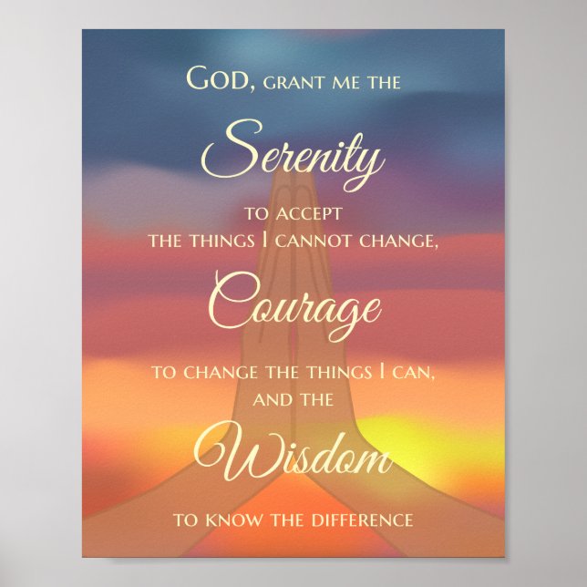 Serenity Prayer Print - Sunrise (Front)