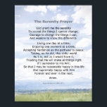 Serenity Prayer quote on landscape photo art Poster<br><div class="desc">Serenity Prayer quote on landscape photo art inspirational text wall art for decor. Photo art copyright Ann Powell all rights reserved.</div>