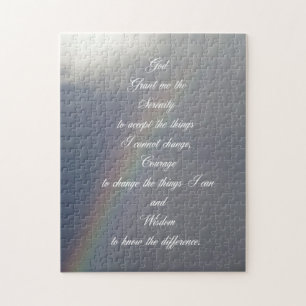 Serenity Prayer Rainbow Jigsaw Puzzle