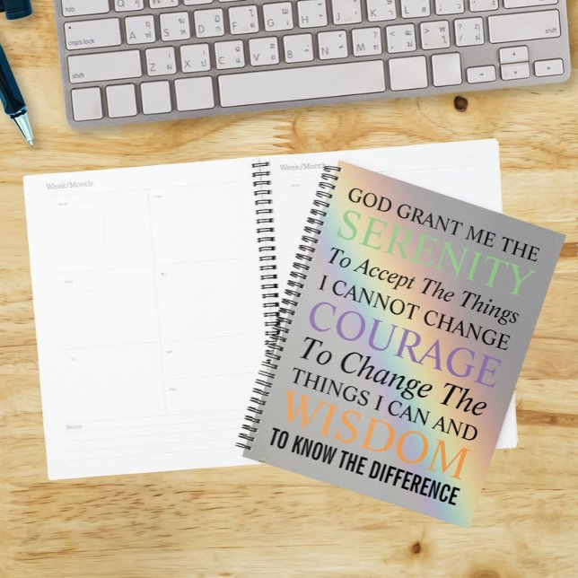 Serenity Prayer Rainbow Photo Calendar | Planner (In Situ)