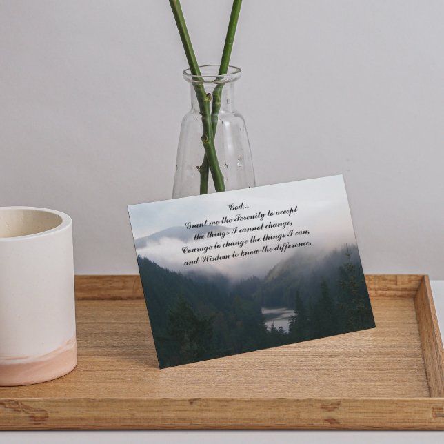 Serenity Prayer River Valley Landscape Blank Thank You Card (Creator Uploaded)