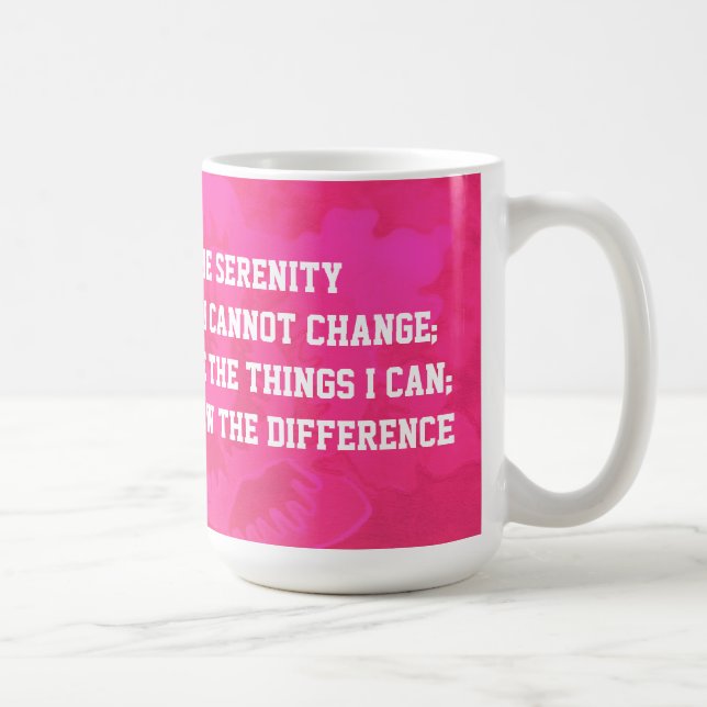 Serenity Prayer Rose Pink Mug (Right)