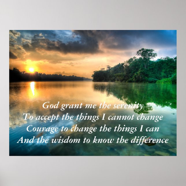 Serenity Prayer Scenic Poster (Front)