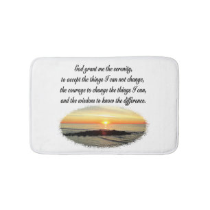SERENITY PRAYER SUNRISE PHOTO DESIGN BATH MAT
