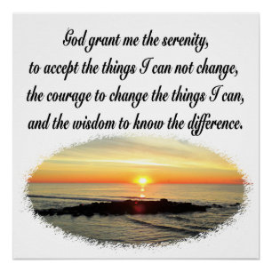 SERENITY PRAYER SUNRISE PHOTO DESIGN POSTER