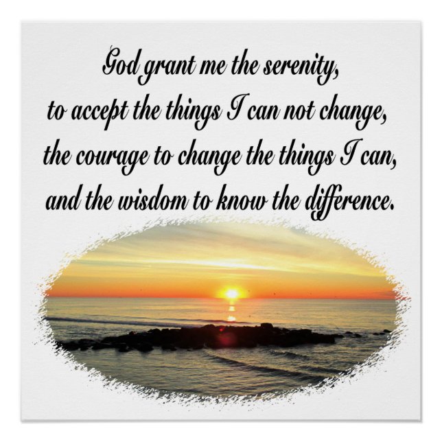 SERENITY PRAYER SUNRISE PHOTO DESIGN POSTER (Front)