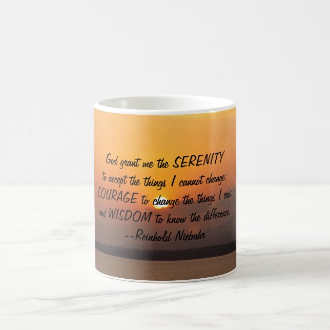 Serenity Prayer Sunset Mug (Center)