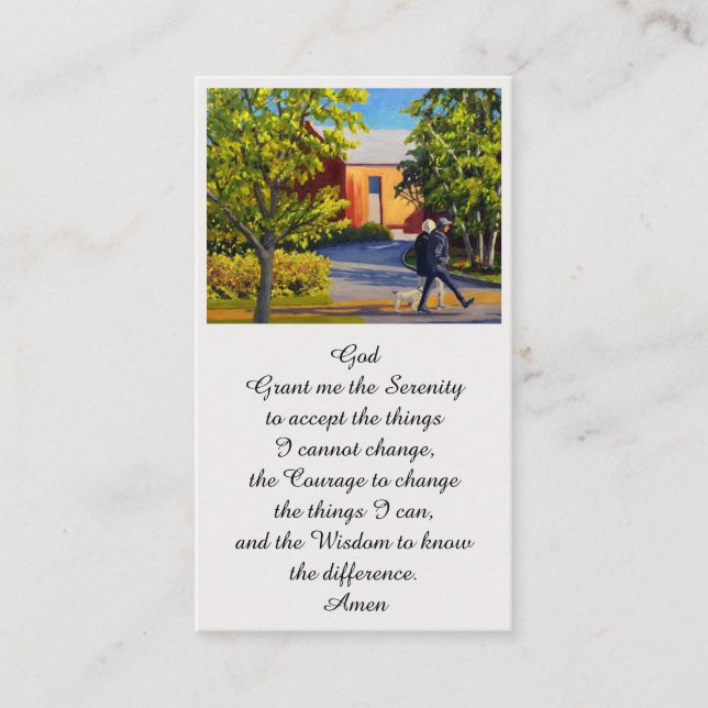 Serenity Prayer Sympathy Remembrance Card (Front)