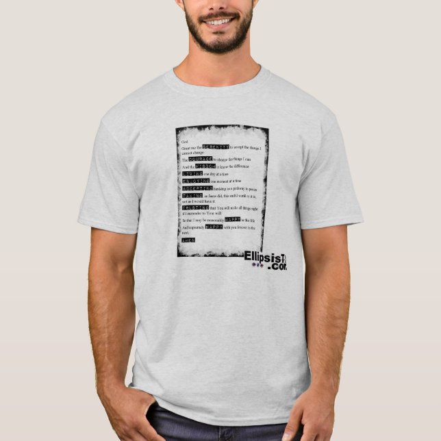 Serenity Prayer T-Shirt (Front)