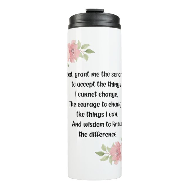 Serenity Prayer - Travel Tumbler - AA (Front)