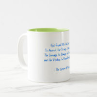 Serenity Prayer Two-Tone Blue Green Recovery Hope 