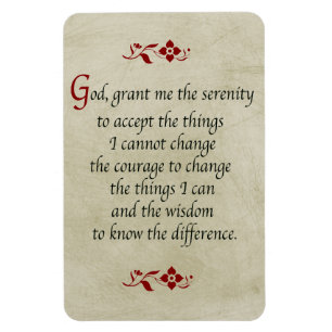 Serenity Prayer/Vintage Style Magnet
