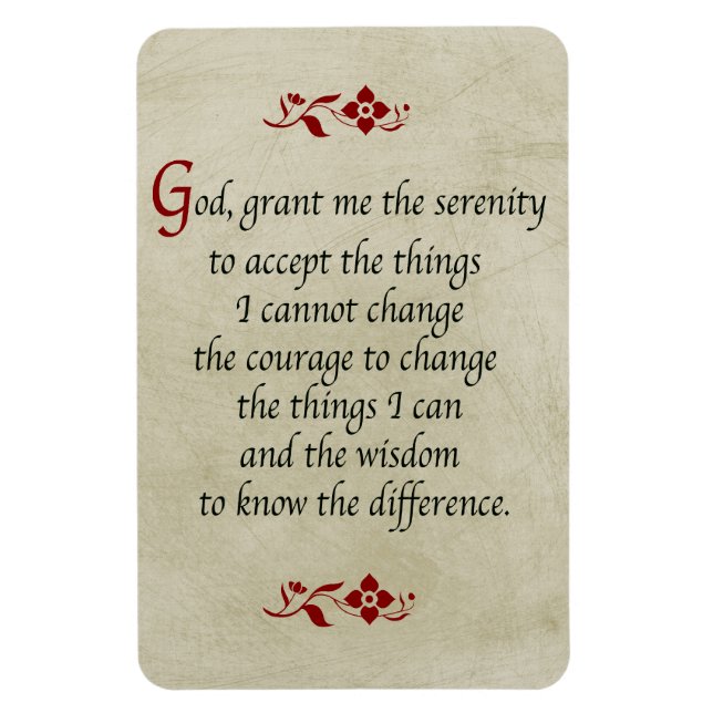 Serenity Prayer/Vintage Style Magnet (Vertical)