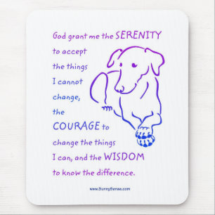 Serenity Prayer w/Dog Mouse Mat
