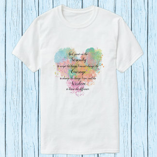 Serenity Prayer Watercolor T-Shirt