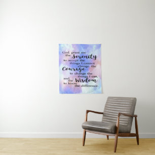 Serenity Prayer Watercolor Tapestry