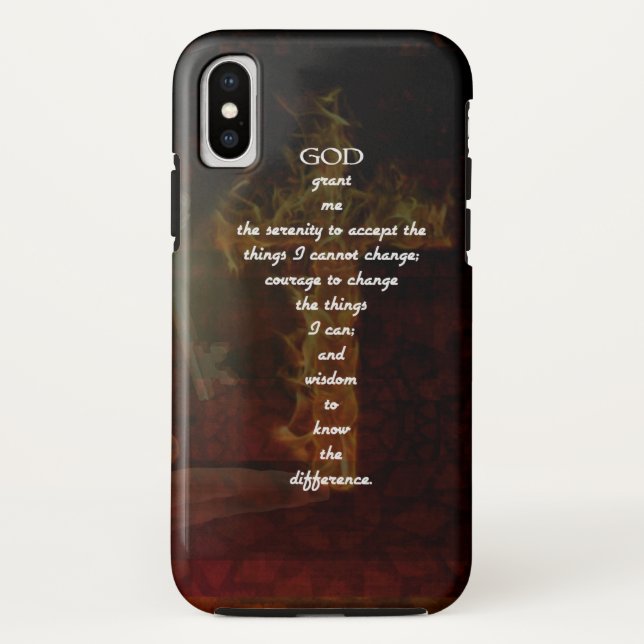 Serenity Prayer With Beautiful Christian Art Case-Mate iPhone Case (Back)