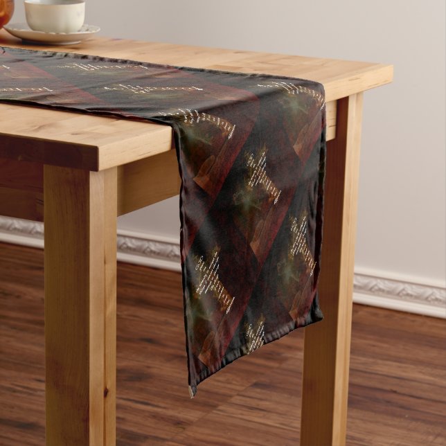 Serenity Prayer With Beautiful Christian Art Short Table Runner (In Situ)