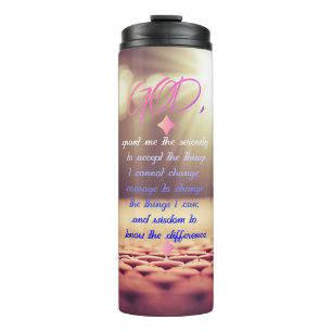 Serenity Prayer With Inspiring Christian Art Thermal Tumbler