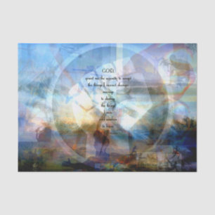 Serenity Prayer With Inspiring Motivational Art Tissue Paper