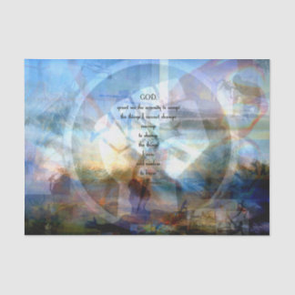 Serenity Prayer With Inspiring Motivational Art Tissue Paper