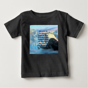 Serenity Prayer With Panoramic View Mount Everest Baby T-Shirt