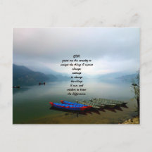 Serenity Prayer With Phewa Lake Panoramic View