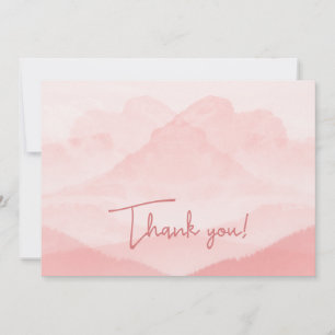 Serenity Romantic Pink Landscape Holiday Card