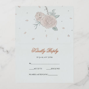 Serenity RSVP Foil Holiday Postcard