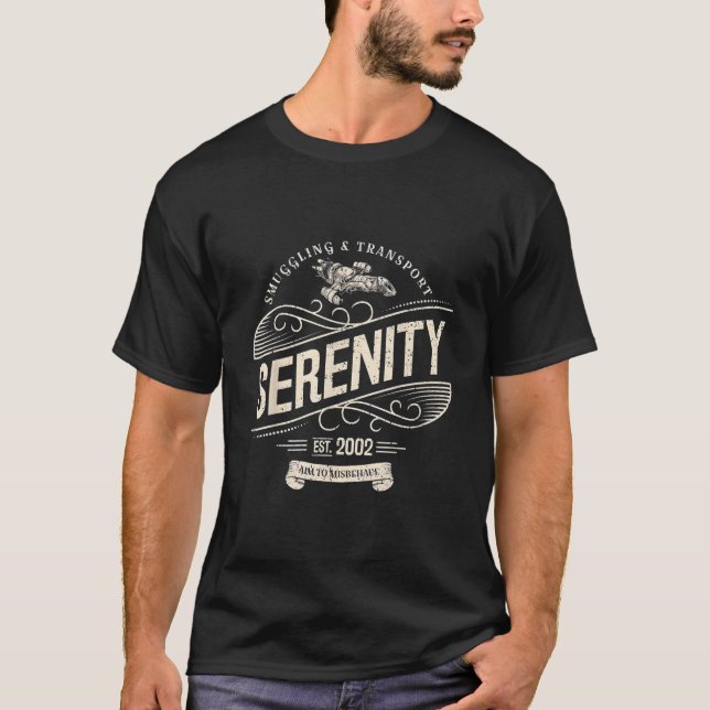 Serenity Sgling And Transport Firefly T-Shirt (Front)